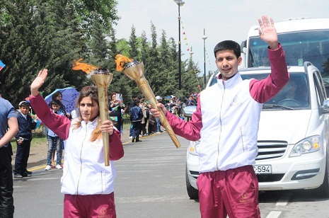 Baku 2015 flame arrives in Shirvan - PHOTOS, VIDEO
